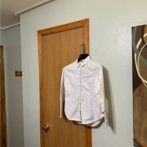 Tommy Hilfiger Size XL (16) Solid White Long Sleeve Button-Front Shirt - EUC